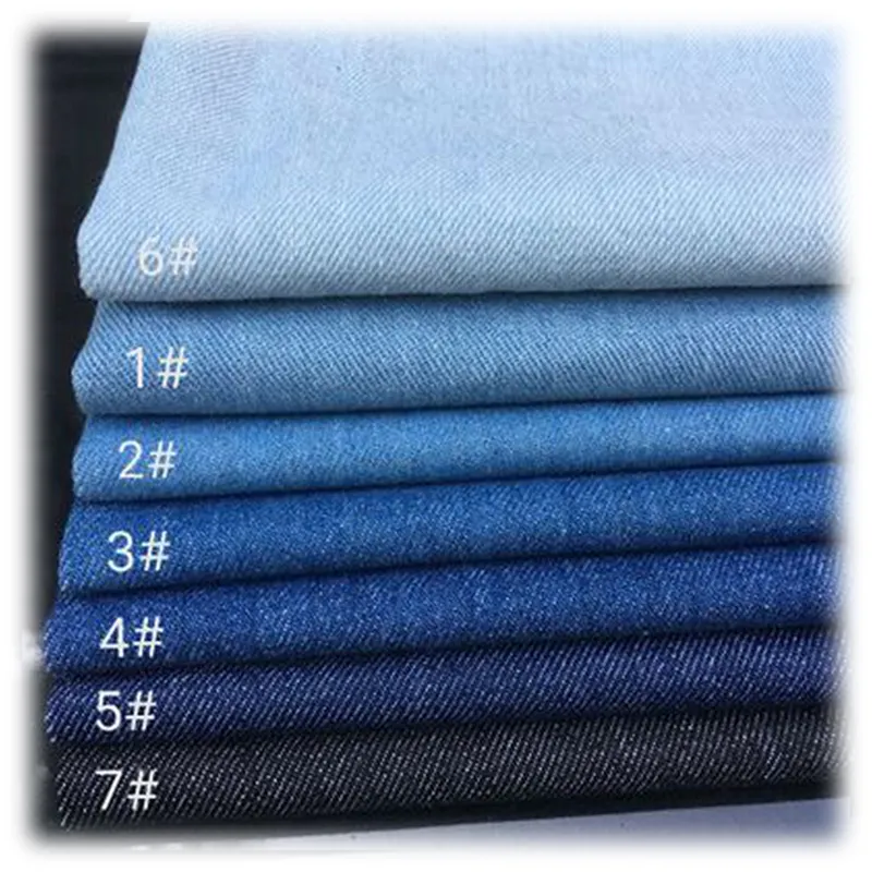 HSF Stretch Fantastic Style Polyester Cotton Stretch Denim Custom Knitted Twill Denim Fabric For Jeans