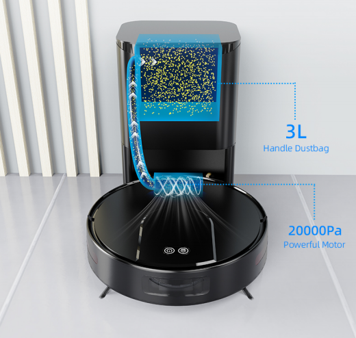 3-in-1 Cleaning Robot HEPA Brushless Motor Gyro Navigation App/Alexa/Google Control Auto Sweep/Mop/Vacuum Dry Edge Cleaning