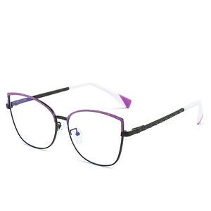 <span class=keywords><strong>Gafas</strong></span> de luz azul ojo de gato para mujer, anteojos de lectura con <span class=keywords><strong>pantalla</strong></span> de Metal y bloqueo de luz azul - Product Image 4