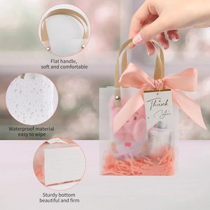 Ladies High-grade Pvc Material Transparent pp Frosted <b>Plastic</b> Shopping <b>Tote</b> Bag - Product Image 3