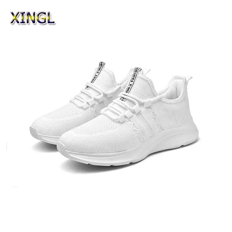 CN quality women's flying woven mesh casual sports running shoes outdoor all-match daily sneakers