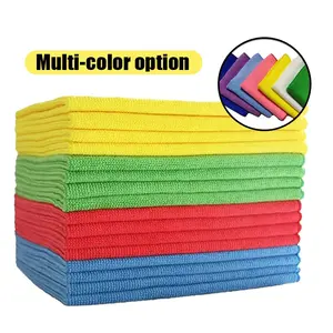 Pack 10 In 30*30cm 250gsm Housewares Microfibre Hand Cloths Towel Pink Blue Yellow Green Cleaning Towel Microfiber Cloth In Bulk