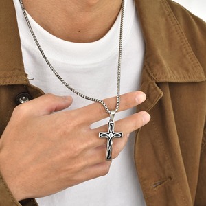 Vintage Designer Simple Stylish Prayer <strong>Celtic</strong> Knot <strong>Cross</strong> Pendant Christian Stainless Steel <strong>Necklace</strong> for Men Fashion Jewelry - Product Image 5