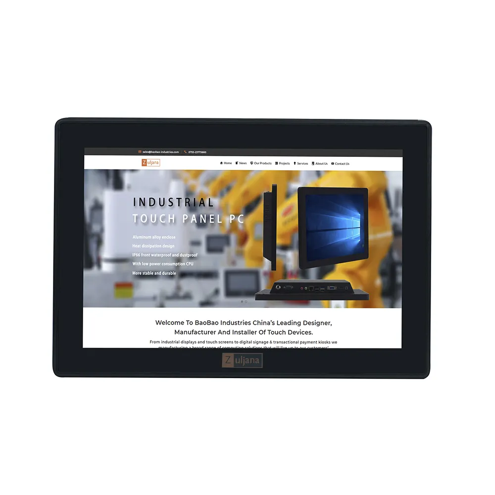 एम्बेडेड दीवार माउंट उच्च-परिभाषा 1280X800 यूएसबी वीजीए डीवीआई सस्ते टच स्क्रीन मॉनिटर प्रदर्शन 7 इंच/एलसीडी स्क्रीन टच