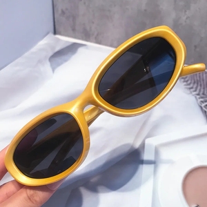 89122 Custom Small Oval <b>Cat</b> Eye Y2K Sunglasses Women Vintage Green Yellow Sports Sun Glasses Men Hip Hop Driving Shades Uv400 - Product Image 2