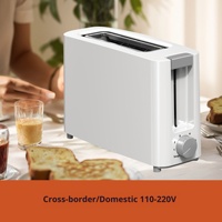 Grille-pain électrique multifonctionnel commercial vertical pour cuisine, cuisson automatique, petit-déjeuner, 2 tranches, 1 fente, mini-grille-pain