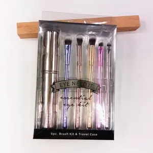 Eye Need 5PCS Travel Brushes Eye Kit Essential Eye Brush SetとSleek Tube