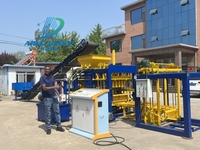 Machine à briques entièrement automatique QT4-15 à utilisation facile pour la fabrication de blocs