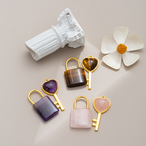 Khóa Mặt dây chuyền chìa khóa tốt nhất bạn bè quyến rũ đối với vòng cổ đồ trang sức làm pha lê khóa Key Set BFF Tim khóa và Key vài Mặt dây chuyền - Product Image 5