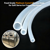 Tuyau en silicone certifié FDA LFGB pour le transport de lait et de crème, flexible et sanitaire, pour équipement de pasteurisation de crème glacée
