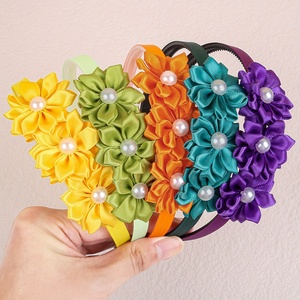 إكسسوارات شعر كورية للأطفال، 5 قطع/كيس، عصابات رأس لؤلؤية وزهرية جميلة للبنات الصغيرات، موديل <span class=keywords><strong>2026</strong></span> - Product Image 5