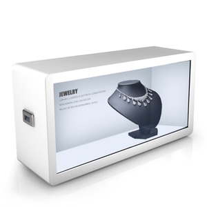 65 inç özel <span class=keywords><strong>LCD</strong></span> şeffaf ekran kabine 3D HD ekran dijital interaktif stereoskopik projeksiyon vitrin - Product Image 5