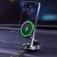 Nouveau support de téléphone universel puissant pour voiture avec ventouse 360 °   Support de téléphone portable magnétique rotatif pour tableau de bord de voiture