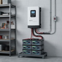 En stock, contrôleur de charge solaire MPPT 200A, 450 volts, 24V, 48V, 60V, 72V, 24V-192V, écran LCD, RS485, 97% d'efficacité élevée pour une utilisation domestique