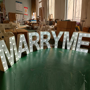 อุปกรณ์จัดงานแต่งงาน ขอแต่งงาน ตกแต่งงาน ไฟ LED ตัวอักษร Marry <span class=keywords><strong>Me</strong></span> ขนาด 3 ฟุต 4 ฟุต ไฟ LED ตัวเลขเรืองแสง - Product Image 2