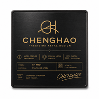 Placas de Identificación Personalizadas para Empresas, Modernas, de Aluminio Anodizado, Acero Inoxidable, Color Negro Metálico, Placa de Nombre de Lujo Premium con Logotipo