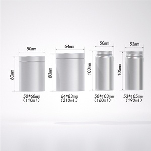 Sealed <b>Aluminum</b> Jar for Probiotic Capsule Pill Packaging with Easy-Open Lid Supplement Jar Packaging - Product Image 2