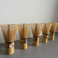 Fouet à matcha portable en bambou à 100 brins, personnalisable, outil traditionnel japonais pour le thé, Chasen réutilisable pour le thé vert