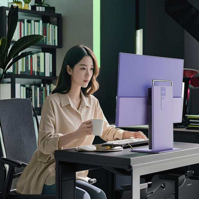 New Design Purple All-in-one Desktop Pc 24-inch New Ultra-thin Business Home Gaming All in One Computer