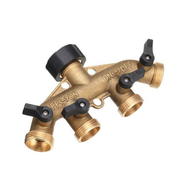 Горячей ковки запорный латунные клапаны 4 способ садовый шланг