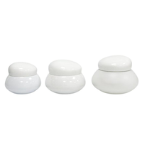 Nouveau design, pot cosmétique vide en plastique PET 200g, couleur blanche, style galet mignon, imitation céramique, pour crème visage et yeux