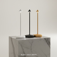 Lampe de table LED sans fil portable de luxe à piles rechargeables, design flèche, intensité réglable, pour hôtel et restaurant
