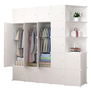 <span class=keywords><strong>Armario</strong></span> de PP Blanco para el Hogar, Combinaciones Versátiles, Diseño Modular DIY, Mueble de Almacenamiento Moderno y Minimalista, Ensamblado - Product Image 1