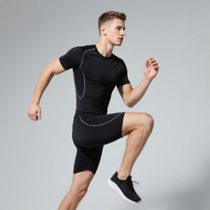 Camiseta deportiva de gimnasio para hombre Activetops En stock Fitness Running Stretch Secado rápido Color sólido Impreso Camisetas para hombre Ropa deportiva - Product Image 2