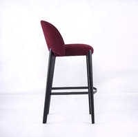 Tabouret de bar réglable en bois massif, style nordique minimaliste moderne, avec piètement en acier inoxydable, chaise haute de designer vintage pour îlot de cuisine ou bar