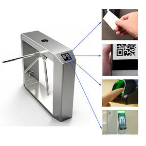 체육관 출입 통제 턴스틸 메커니즘 304 스테인리스 스틸 RFID 보안 삼각대 턴스틸 게이트 브러시리스 모터 IP54 보호 - Product Image 3