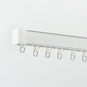 Wholesale Price Classic Style T6063 aluminum ABS Cap and Silent Runners Curtain Track Rail