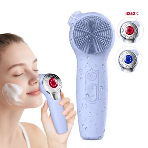 Mini brosse nettoyante faciale sonique en silicone électrique blanchissante, lavage en profondeur, massage facial, brosse nettoyante pour le soin de la peau - Product Image 1