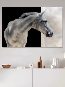 Living Room Hotel Decoration Animal Oil <strong>Painting</strong> Pure Hand-painted Modern Texture Wall Art <strong>Horse</strong> Oil <strong>Painting</strong> on Canvas - Product Image 3