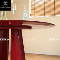 Table à manger ronde, style minimaliste français vintage, table à manger ronde de luxe légère