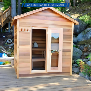 <span class=keywords><strong>Sauna</strong></span> Luar Ruangan Kayu Hemlock Solid Berkualitas Tinggi Bentuk Puncak untuk Relaksasi Fisik dan Mental - Product Image 3