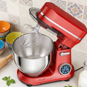 Robot de cuisine multifonction en acier inoxydable 5L avec bol amovible, robot culinaire pour le broyage, utilisation en cuisine - Product Image 1