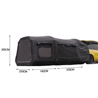 Tente gonflable légère à structure pneumatique pour l'extérieur, en tissu Oxford épaissi, imperméable, type capsule spatiale, pour camping, à fixer sur le hayon de SUV