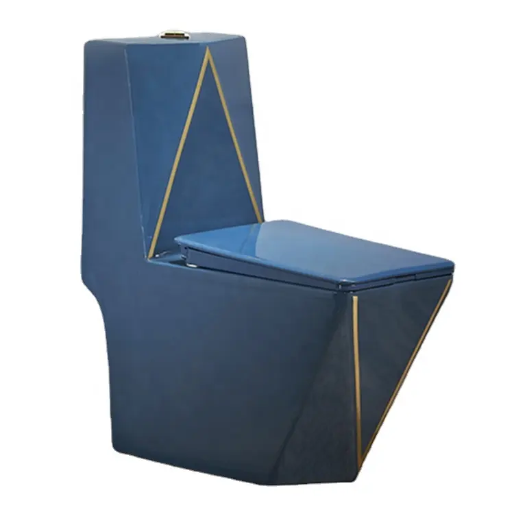 Royal blue toilet