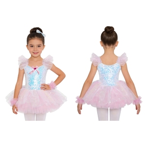 Robe de danse de ballet en tulle pour filles de 2 à 14 ans, avec accessoires de tête, manchettes et broche nœud, pour spectacles sur scène, gymnastique et fêtes - Product Image 2