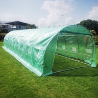 Serre en acier à toit rond écologique Protection UV Imperméable Facile à assembler 20 fenêtres pour la croissance des plantes