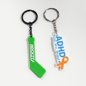 Design Wholesale 2D Custom Soft PVC Rubber Keychains Different Shape Promotional Carabiners Keychains Wholesale Custom Designed - Product Image 5