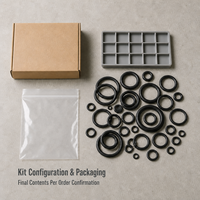Kit Seal Karet O-Ring Silikon FKM NBR Kustom Tahan Suhu Tinggi dan Minyak, Produsen OEM