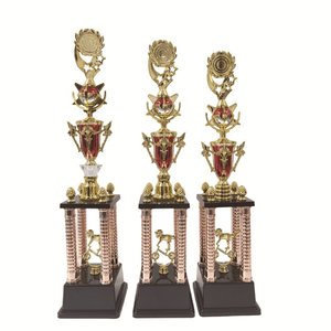 अनुकूलित इलेक्ट्रोप्लेटिंग धातु ट्रॉफी 3 डी डिजाइन स्पोर्ट्स क्रॉस मस्कट पशु थीम समारोह पुरस्कार - Product Image 2