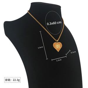 Colgante de Acero Inoxidable Chapado en Oro con Forma de Corazón y Resina Incrustada, Engaste de Bisel, Joyería Romántica Unisex para Fiesta - Product Image 6