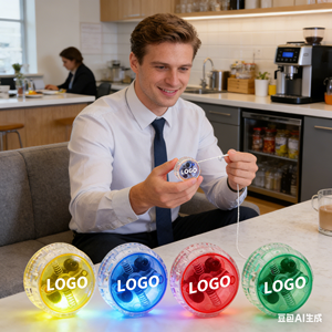 Yoyo coloré très vendu, jouets portables légers en plastique, yoyo lumineux personnalisé pour enfants - Product Image 4