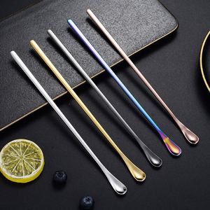 Cucharas Largas de Acero Inoxidable 304 de 19 cm y 22 cm, Palitos Mezcladores Reutilizables para Café, Bebidas, Condimentos, Cócteles - Product Image 4