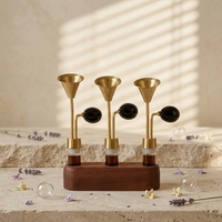 Diffuseur de parfum innovant de 60 ml avec base en bois, lot de 3 flacons vides pour parfum aromatique