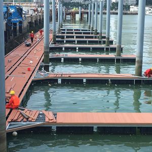 भारी शुल्क एल्यूमीनियम मिश्र धातु पैदल यात्री डॉक रोटेशनल मोल्डिंग स्थिर नाव डॉक्स पोनटोन पुल बिक्री के लिए - Product Image 3