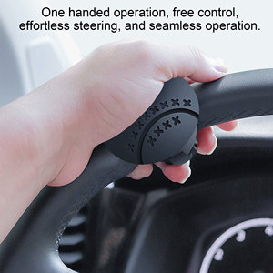 Nuevo Potenciador de Volante para Automóvil, Estilo Deportivo, Portátil, Creativo, de Silicona+ABS, Negro, con Rodamiento, para Camiones, Giro con una Sola <span class=keywords><strong>Mano</strong></span>, Interior - Product Image 2