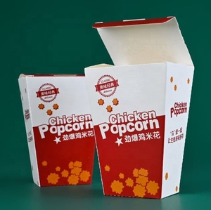 Boîte à popcorn jetable en papier pliable en gros, tube en papier pour poulet frit, plateau en papier carré pour cinéma - Product Image 6